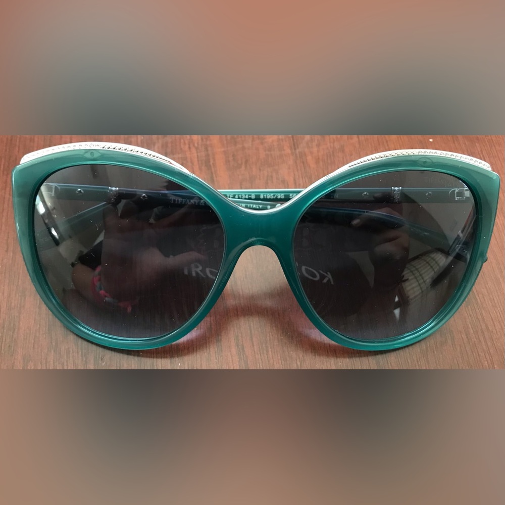 Tiffany & Co. Green Sunglasses and Case